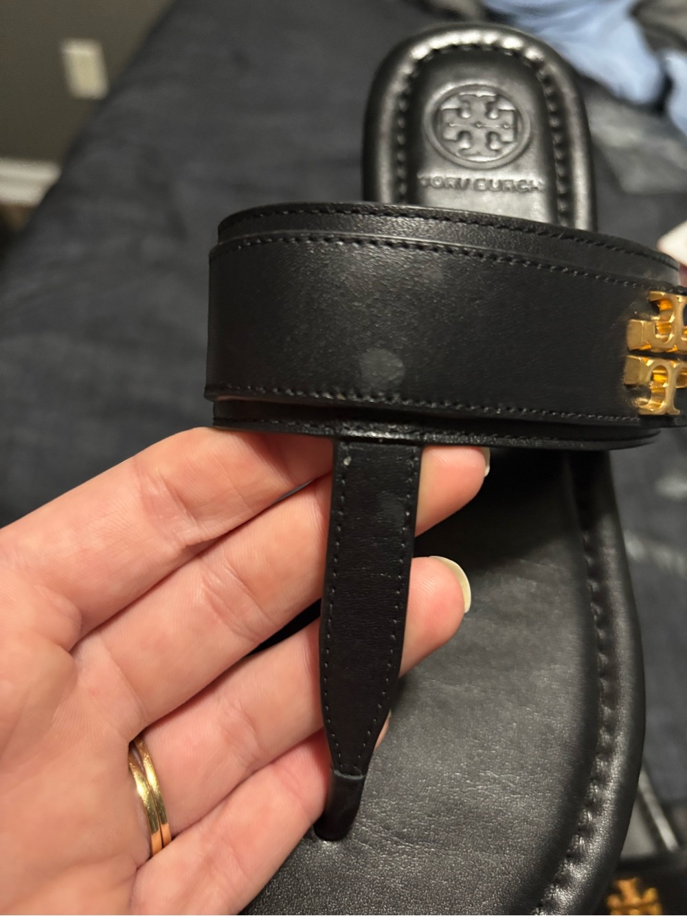 Black ToryBurch Sandals Size 5.5 - Picture 7 of 7